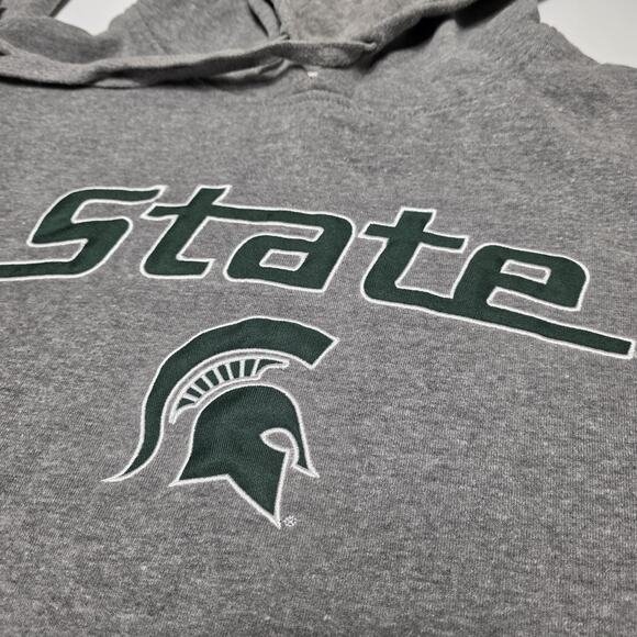 Michigan State Spartans Hoodie Men's XL Grey Stitched Captivating Y2k - Picture 2 of 6